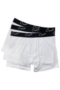 Pamuklu Likralı 3'lü Beyaz Penye Boxer