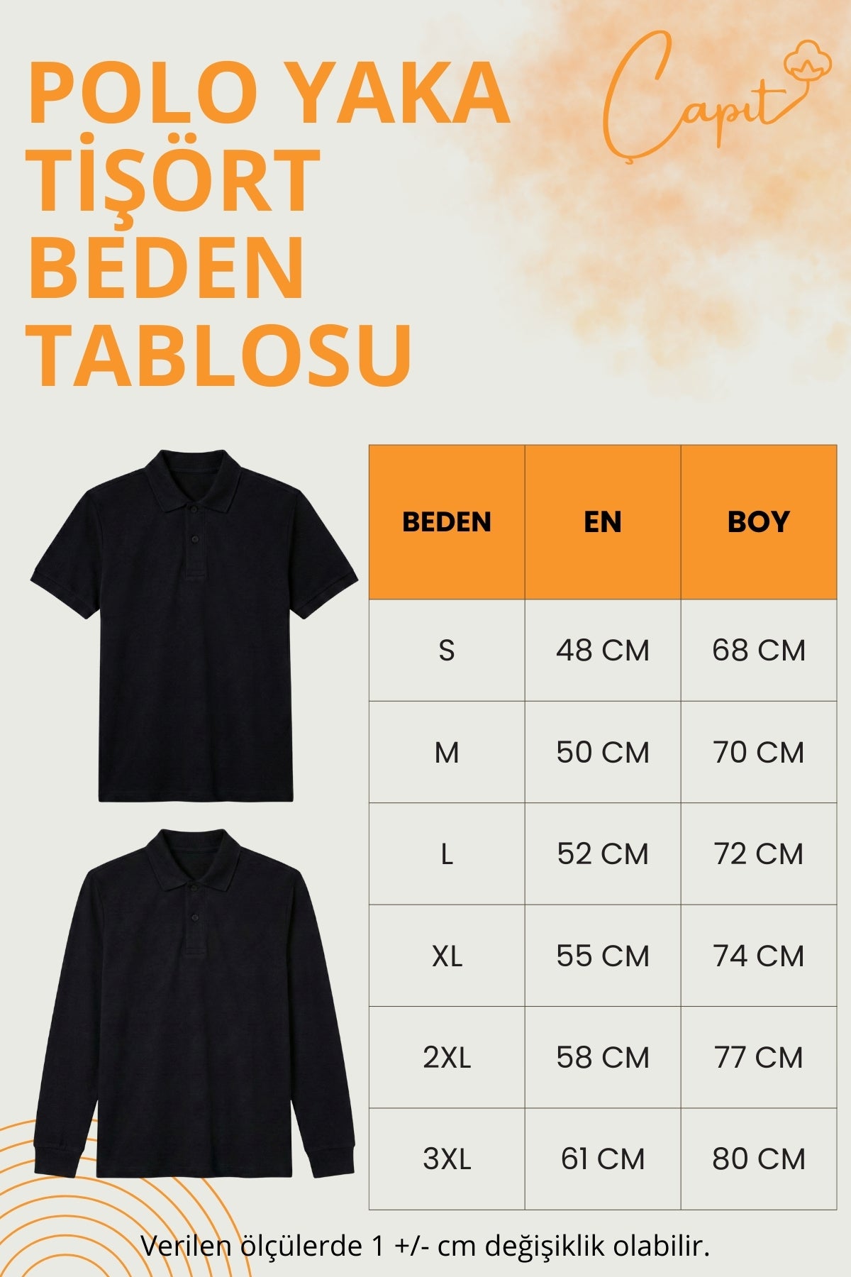 Polo Yaka Kısa Kollu Siyah Tişört