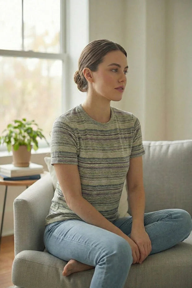 Bequemes Kurzarm-T-Shirt aus 100 % Bio-Baumwolle