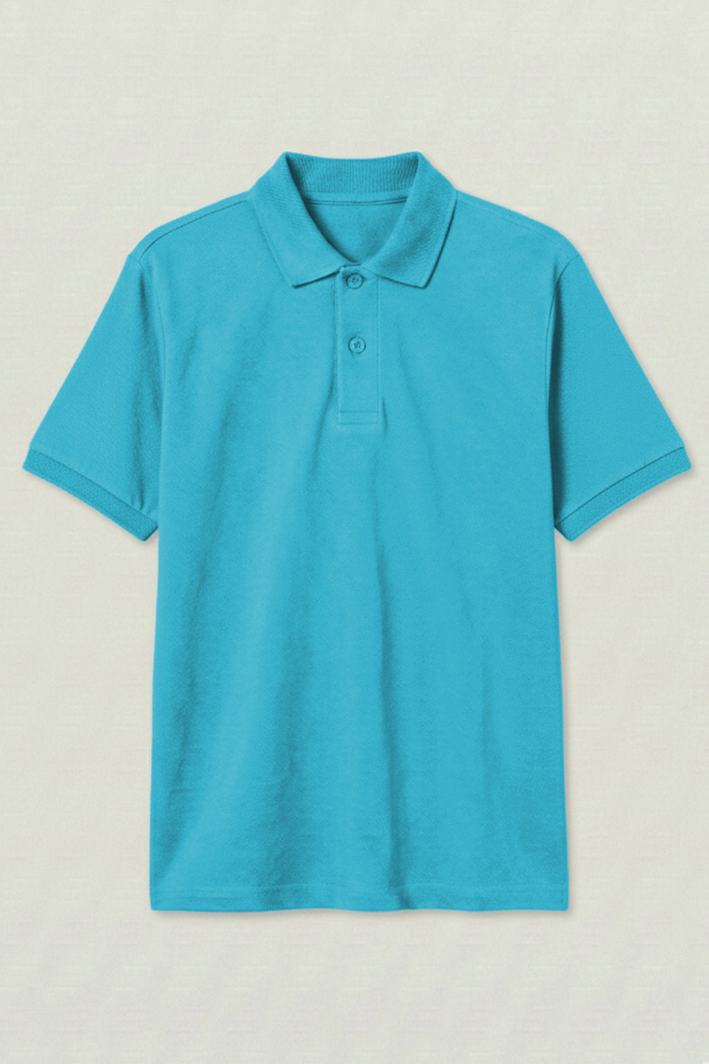 Polo Yaka Kısa Kollu Açık Turkuaz Tişört