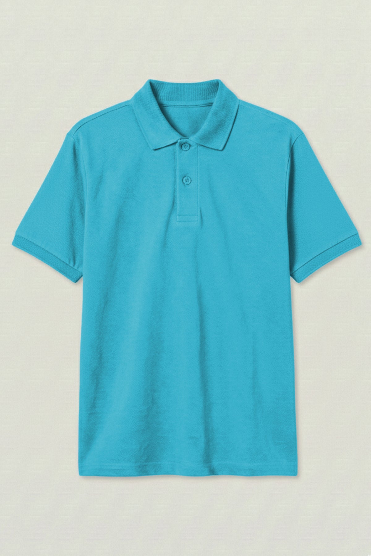 Polo Yaka Kısa Kollu Açık Turkuaz Tişört