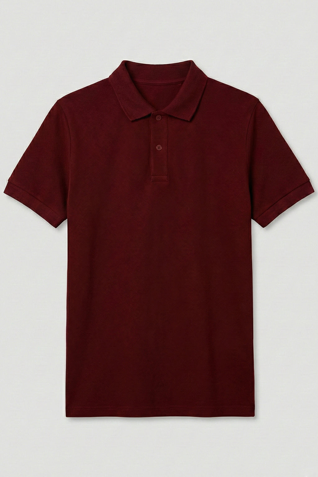 Polo Yaka Kısa Kollu Bordo Tişört