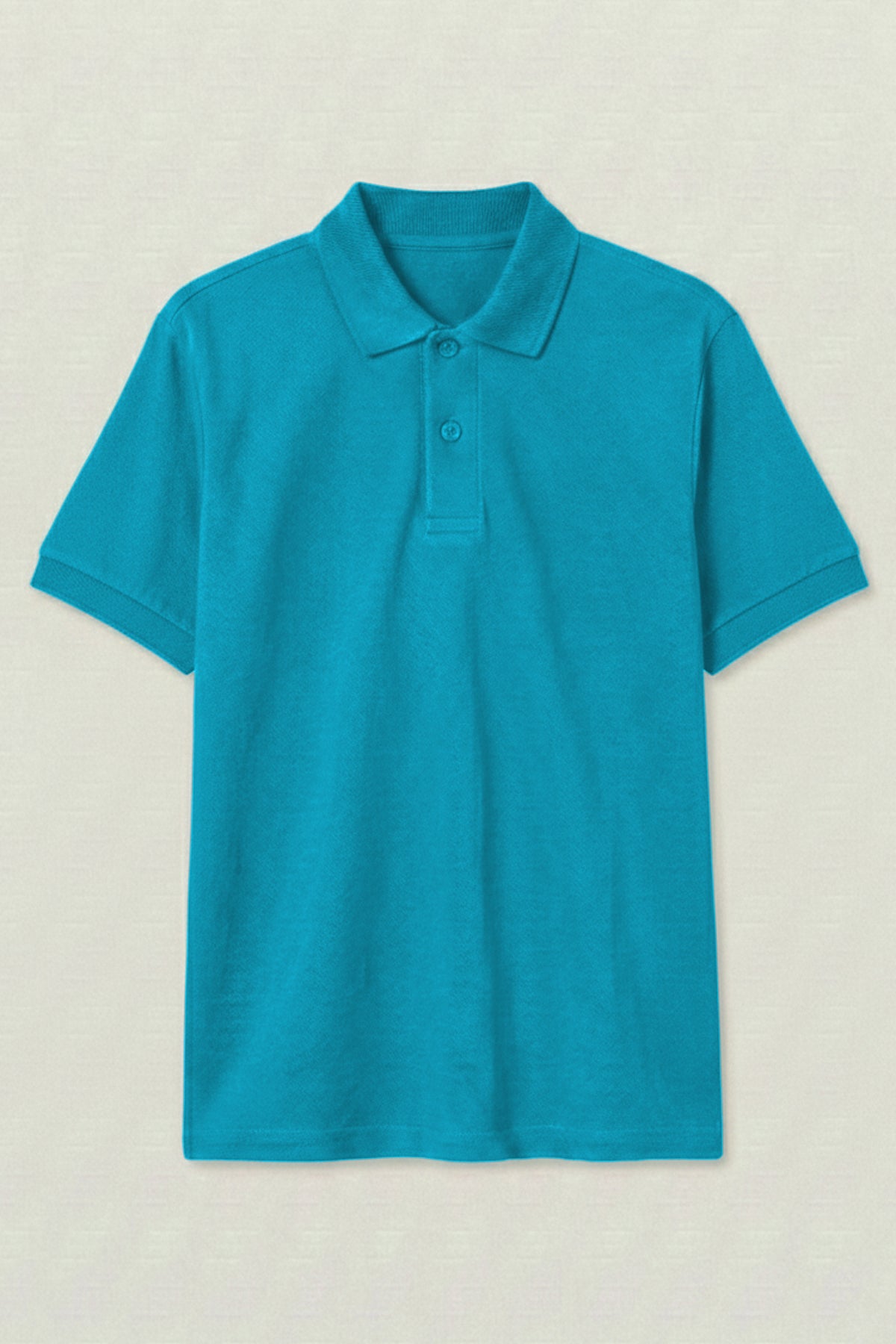 Polo Yaka Kısa Kollu Koyu Turkuaz Tişört