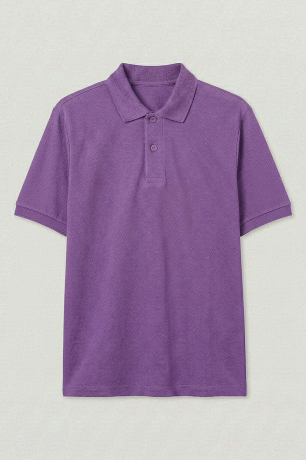 Polo Yaka Kısa Kollu Lila Tişört