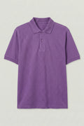 Polo Yaka Kısa Kollu Lila Tişört