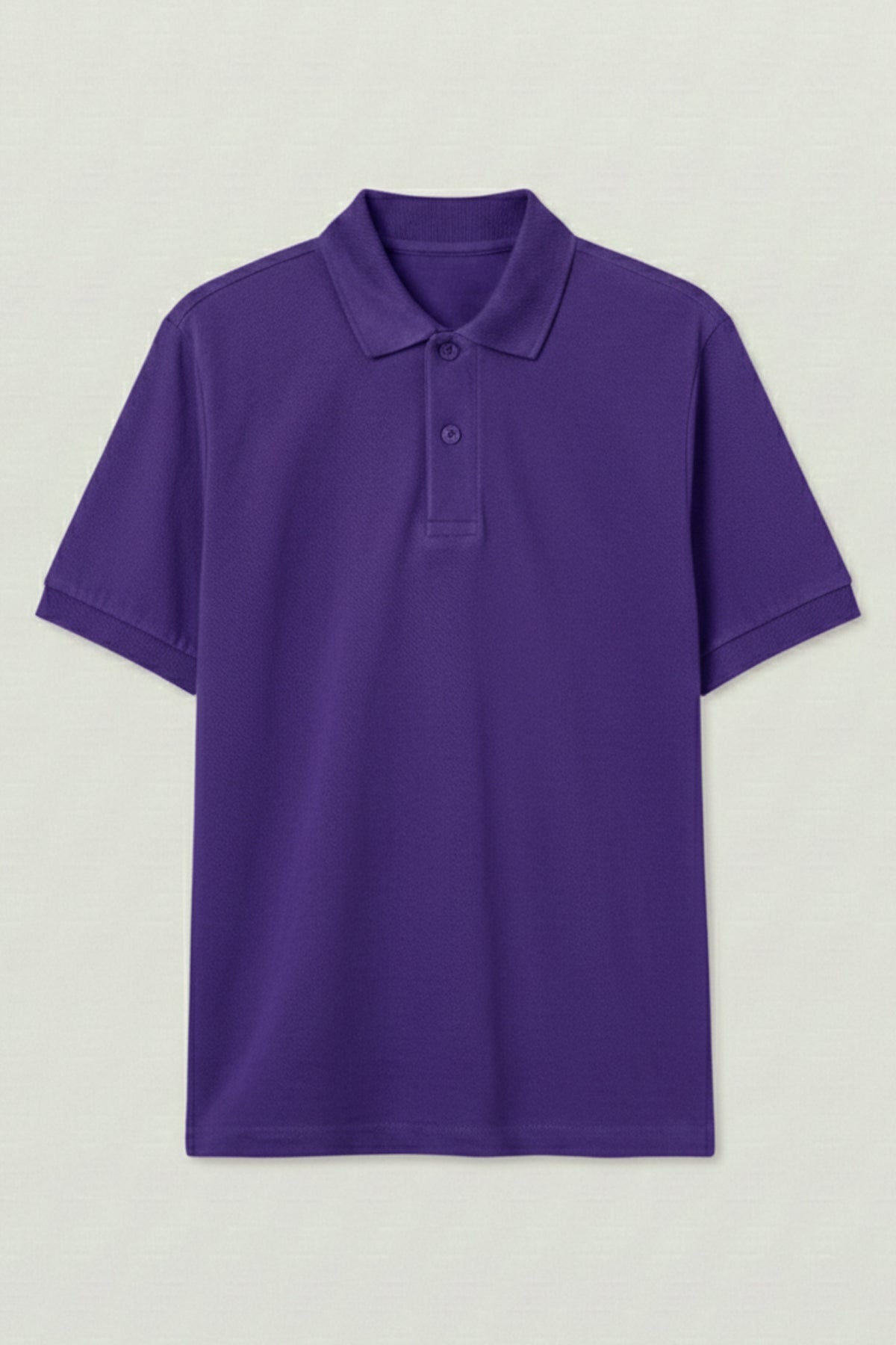 Polo Yaka Kısa Kollu Mor Tişört
