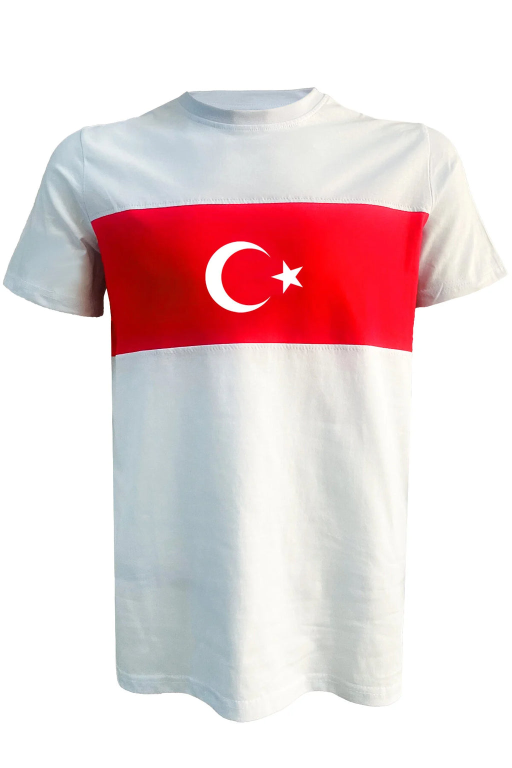 Cotton Standard Fit National Team Jersey Crew Neck White T-shirt